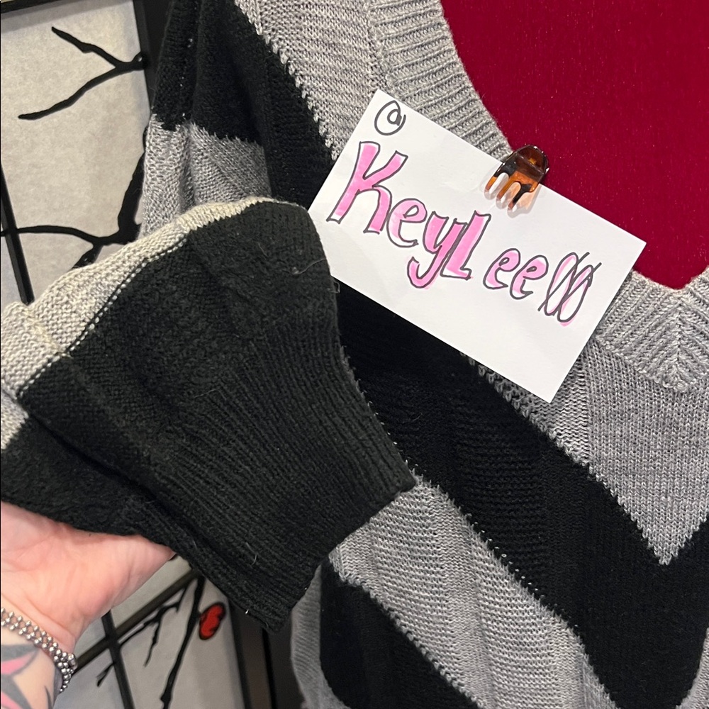 #54. 🪷Knit vneck sweater. 22/24. 2x - Picture 7 of 8